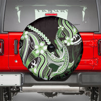 Green Black Aloha Hawaii Spare Tire Cover Polynesian Shark Tattoo Plumeria LT14 - Polynesian Pride