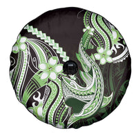 Green Black Aloha Hawaii Spare Tire Cover Polynesian Shark Tattoo Plumeria LT14 - Polynesian Pride