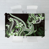 Green Black Aloha Hawaii Tablecloth Polynesian Shark Tattoo Plumeria LT14 Green - Polynesian Pride