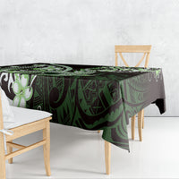 Green Black Aloha Hawaii Tablecloth Polynesian Shark Tattoo Plumeria LT14 - Polynesian Pride