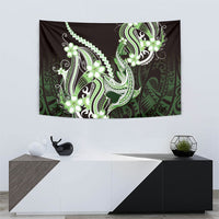 Green Black Aloha Hawaii Tapestry Polynesian Shark Tattoo Plumeria LT14 - Polynesian Pride