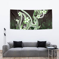 Green Black Aloha Hawaii Tapestry Polynesian Shark Tattoo Plumeria LT14 - Polynesian Pride