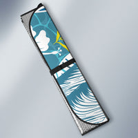 Hawaii Summer Christmas Auto Sun Shade Surfing Santa Shaka Catch The Wave LT14 - Polynesian Pride