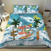 Hawaii Summer Christmas Bedding Set Surfing Santa Shaka Catch The Wave LT14 - Polynesian Pride