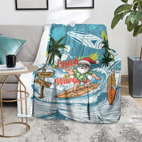 Hawaii Summer Christmas Blanket Surfing Santa Shaka Catch The Wave LT14 - Polynesian Pride