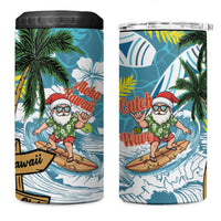 Hawaii Summer Christmas 4 in 1 Can Cooler Tumbler Surfing Santa Shaka Catch The Wave LT14 One Size: 16 oz Teal - Polynesian Pride