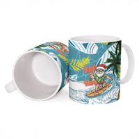 Hawaii Summer Christmas Ceramic Mug Surfing Santa Shaka Catch The Wave LT14 - Polynesian Pride