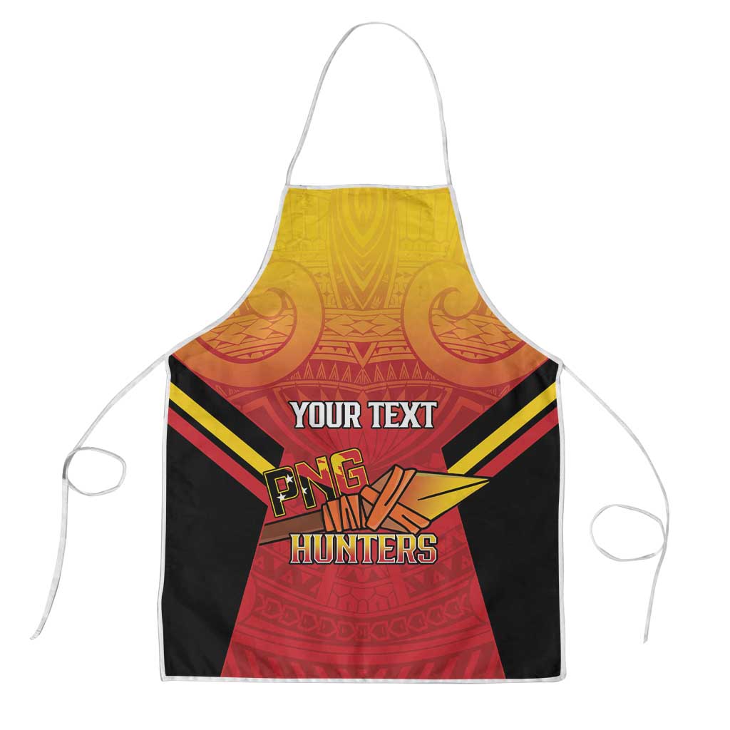 Papua New Guinea Rugby Custom Apron Go PNG Hunters Polynesian Pattern LT14 Red - Polynesian Pride