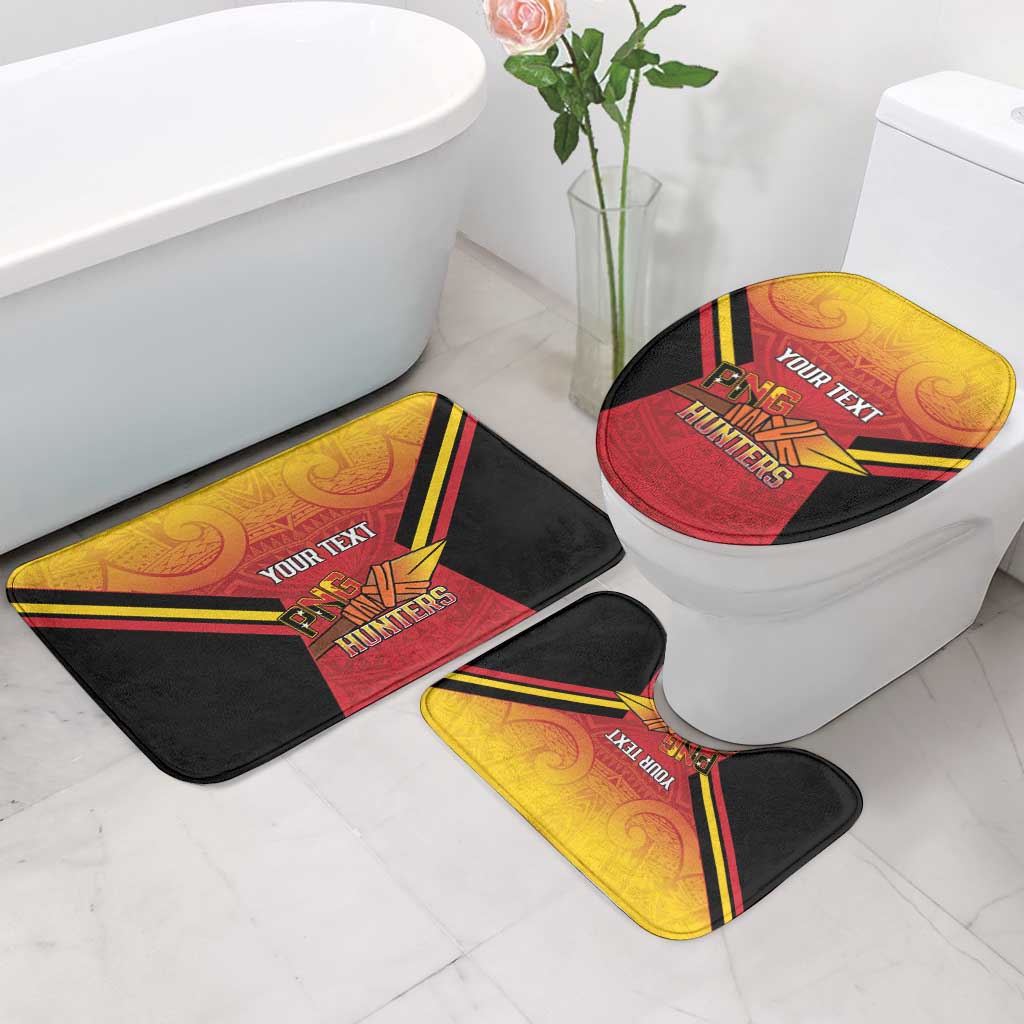 Papua New Guinea Rugby Custom Bathroom Set Go PNG Hunters Polynesian Pattern LT14 - Polynesian Pride