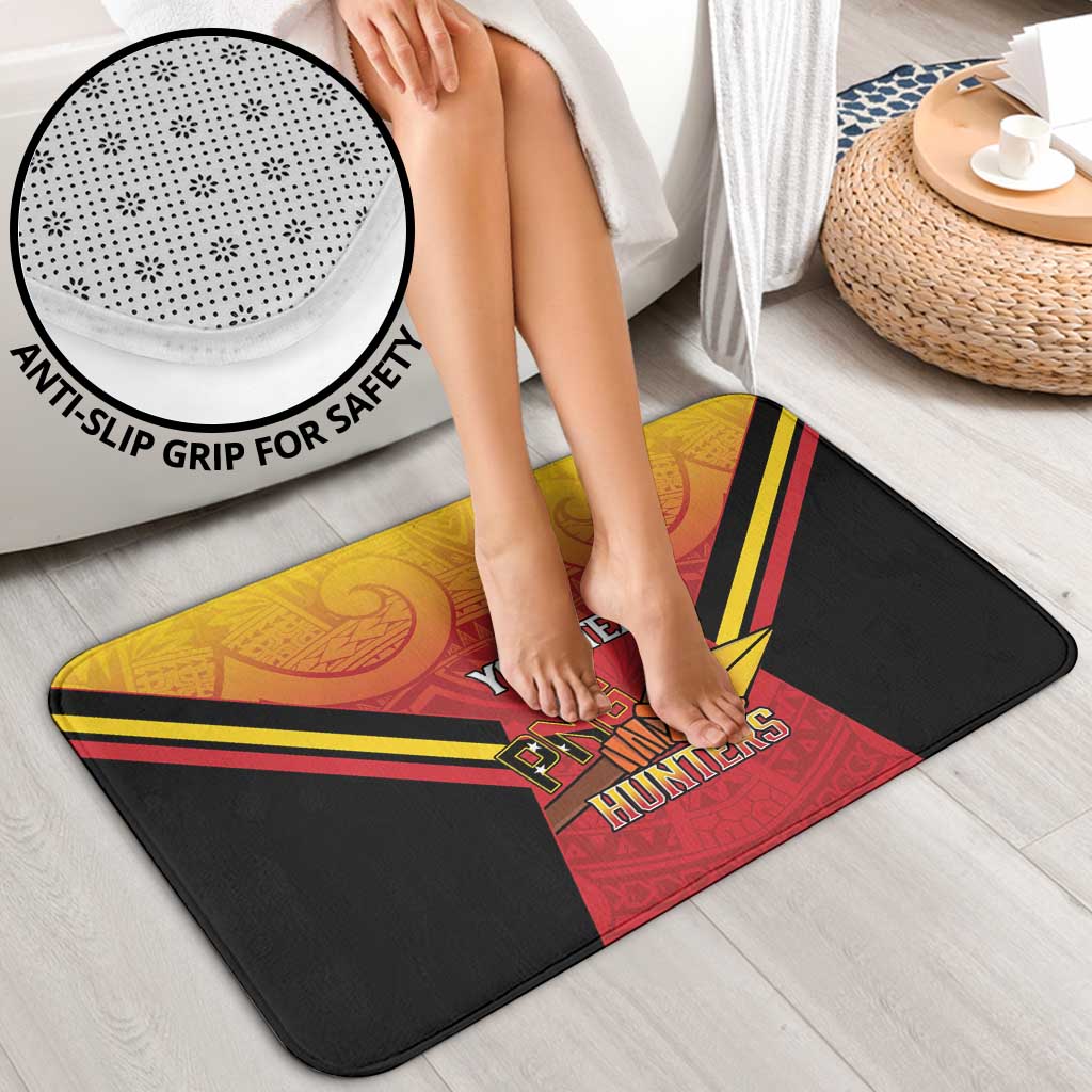 Papua New Guinea Rugby Custom Bathroom Set Go PNG Hunters Polynesian Pattern LT14 - Polynesian Pride