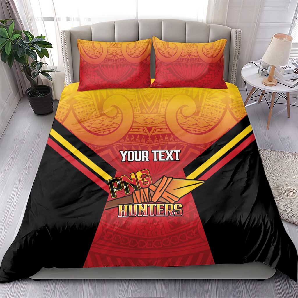 Papua New Guinea Rugby Custom Bedding Set Go PNG Hunters Polynesian Pattern LT14 - Polynesian Pride