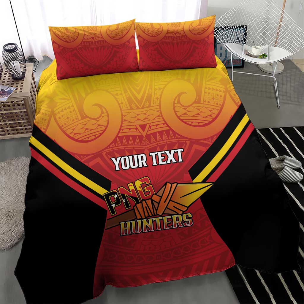 Papua New Guinea Rugby Custom Bedding Set Go PNG Hunters Polynesian Pattern LT14 - Polynesian Pride