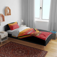 Papua New Guinea Rugby Custom Bedding Set Go PNG Hunters Polynesian Pattern LT14 - Polynesian Pride