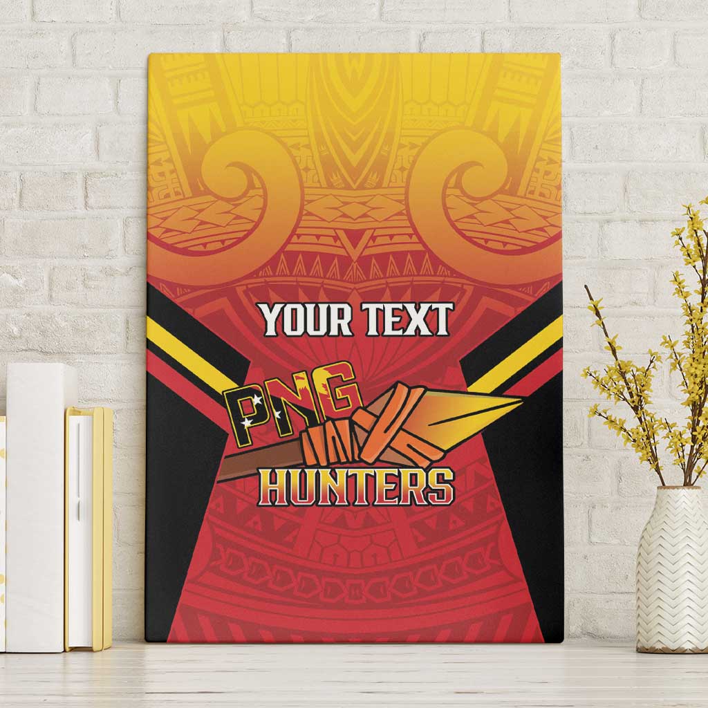 Papua New Guinea Rugby Custom Canvas Wall Art Go PNG Hunters Polynesian Pattern LT14 Without Frame Red - Polynesian Pride