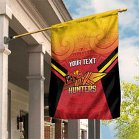 Papua New Guinea Rugby Custom Garden Flag Go PNG Hunters Polynesian Pattern LT14 House Flag Red - Polynesian Pride