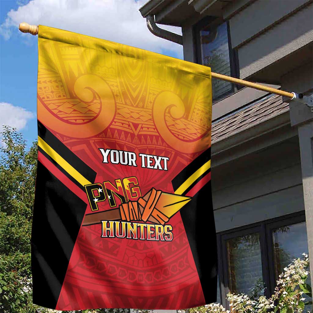 Papua New Guinea Rugby Custom Garden Flag Go PNG Hunters Polynesian Pattern LT14 - Polynesian Pride