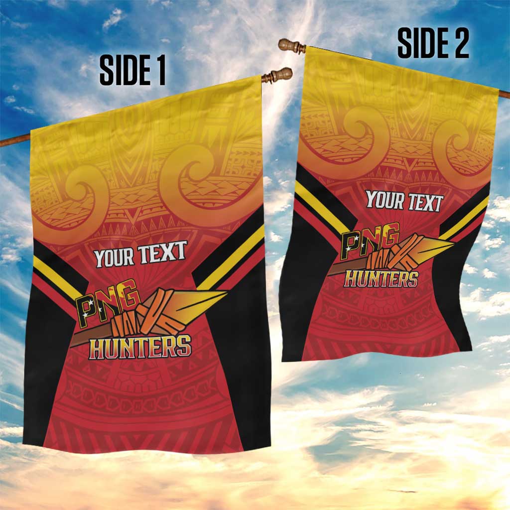 Papua New Guinea Rugby Custom Garden Flag Go PNG Hunters Polynesian Pattern LT14 - Polynesian Pride