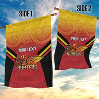 Papua New Guinea Rugby Custom Garden Flag Go PNG Hunters Polynesian Pattern LT14 - Polynesian Pride
