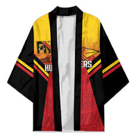 Papua New Guinea Rugby Custom Kimono Go PNG Hunters Polynesian Pattern LT14 Unisex Red - Polynesian Pride