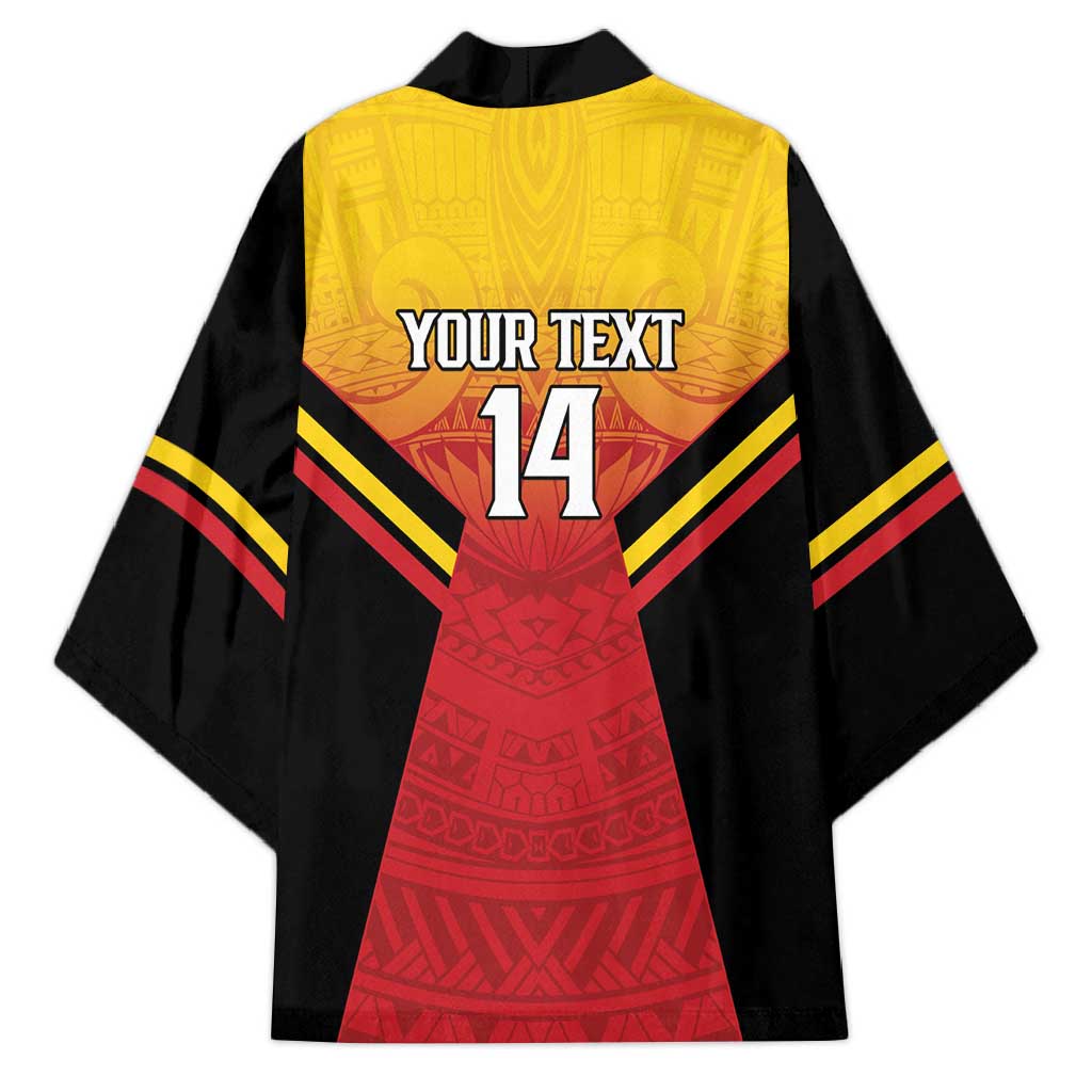 Papua New Guinea Rugby Custom Kimono Go PNG Hunters Polynesian Pattern LT14 - Polynesian Pride