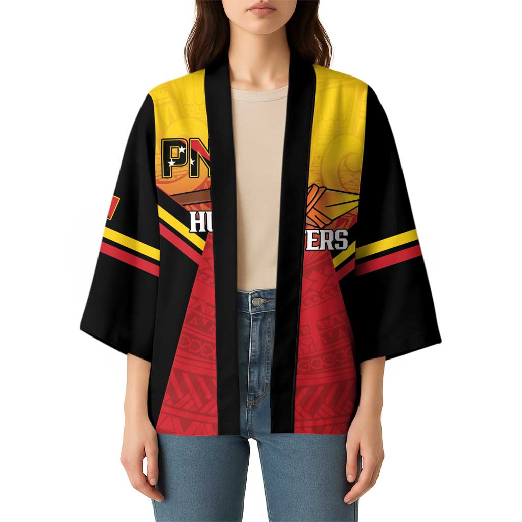 Papua New Guinea Rugby Custom Kimono Go PNG Hunters Polynesian Pattern LT14 - Polynesian Pride