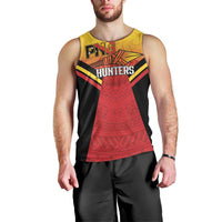 Papua New Guinea Rugby Custom Men Tank Top Go PNG Hunters Polynesian Pattern LT14 - Polynesian Pride