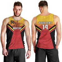 Papua New Guinea Rugby Custom Men Tank Top Go PNG Hunters Polynesian Pattern LT14 - Polynesian Pride