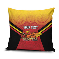 Papua New Guinea Rugby Custom Pillow Cover Go PNG Hunters Polynesian Pattern LT14 Red - Polynesian Pride