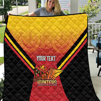 Papua New Guinea Rugby Custom Quilt Go PNG Hunters Polynesian Pattern LT14 Red - Polynesian Pride