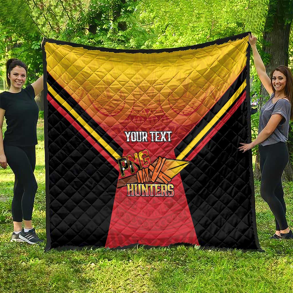 Papua New Guinea Rugby Custom Quilt Go PNG Hunters Polynesian Pattern LT14 - Polynesian Pride