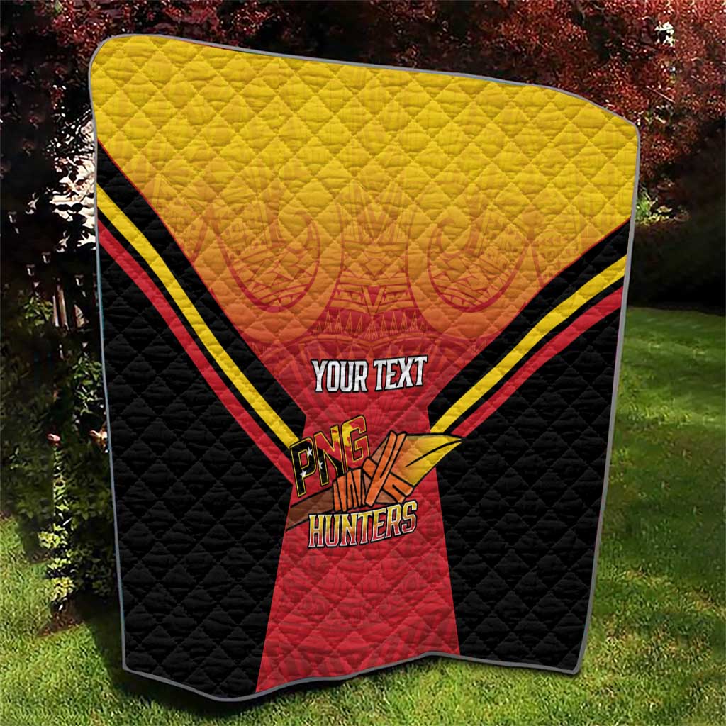 Papua New Guinea Rugby Custom Quilt Go PNG Hunters Polynesian Pattern LT14 - Polynesian Pride