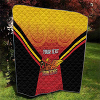 Papua New Guinea Rugby Custom Quilt Go PNG Hunters Polynesian Pattern LT14 - Polynesian Pride