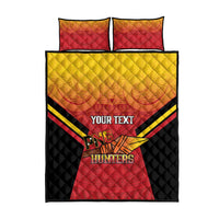 Papua New Guinea Rugby Custom Quilt Bed Set Go PNG Hunters Polynesian Pattern LT14 - Polynesian Pride