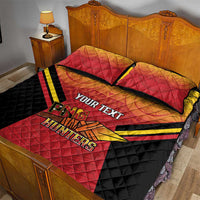 Papua New Guinea Rugby Custom Quilt Bed Set Go PNG Hunters Polynesian Pattern LT14 - Polynesian Pride