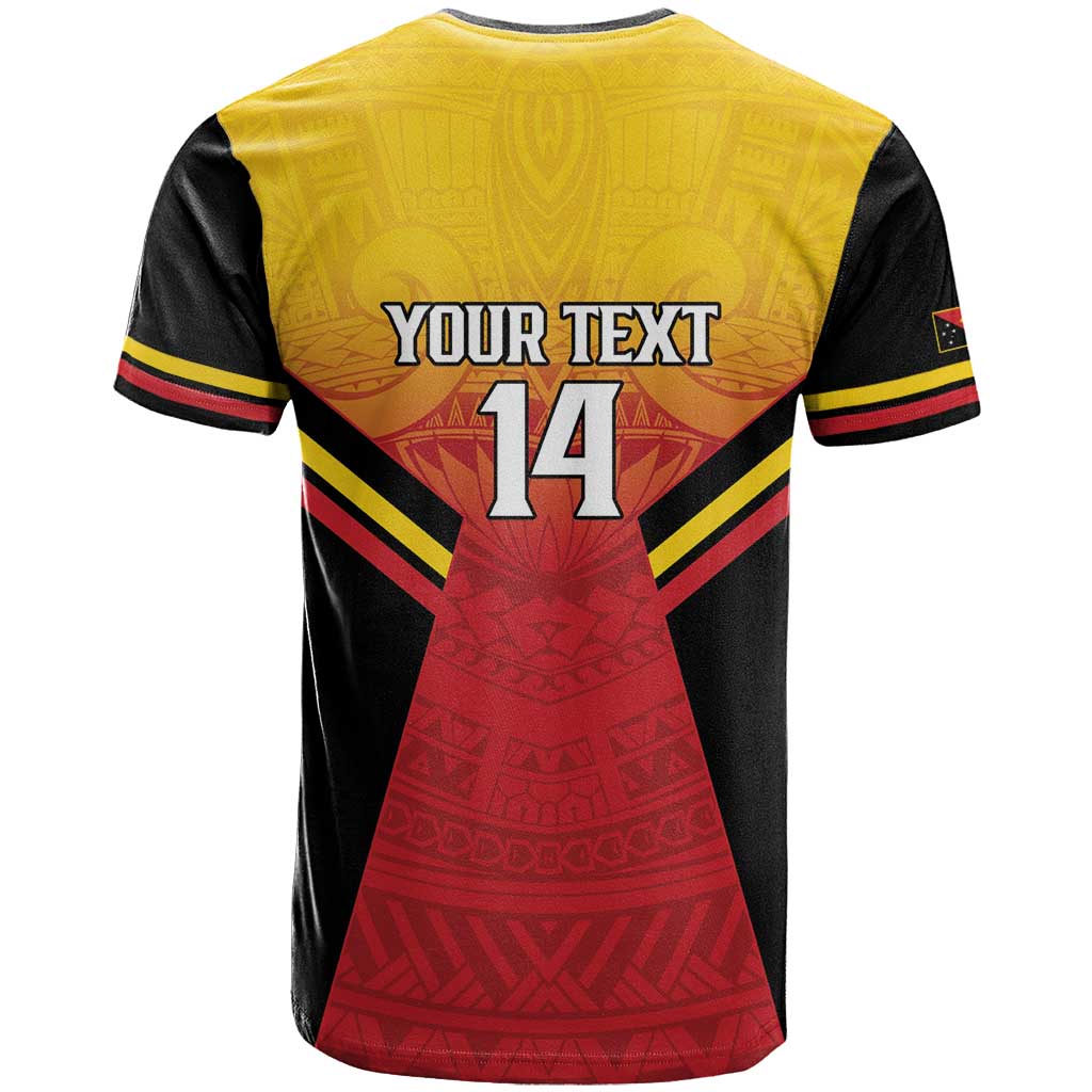 Papua New Guinea Rugby Custom T Shirt Go PNG Hunters Polynesian Pattern LT14 - Polynesian Pride