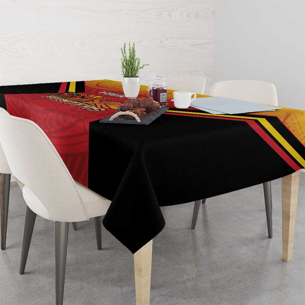 Papua New Guinea Rugby Custom Tablecloth Go PNG Hunters Polynesian Pattern LT14 - Polynesian Pride