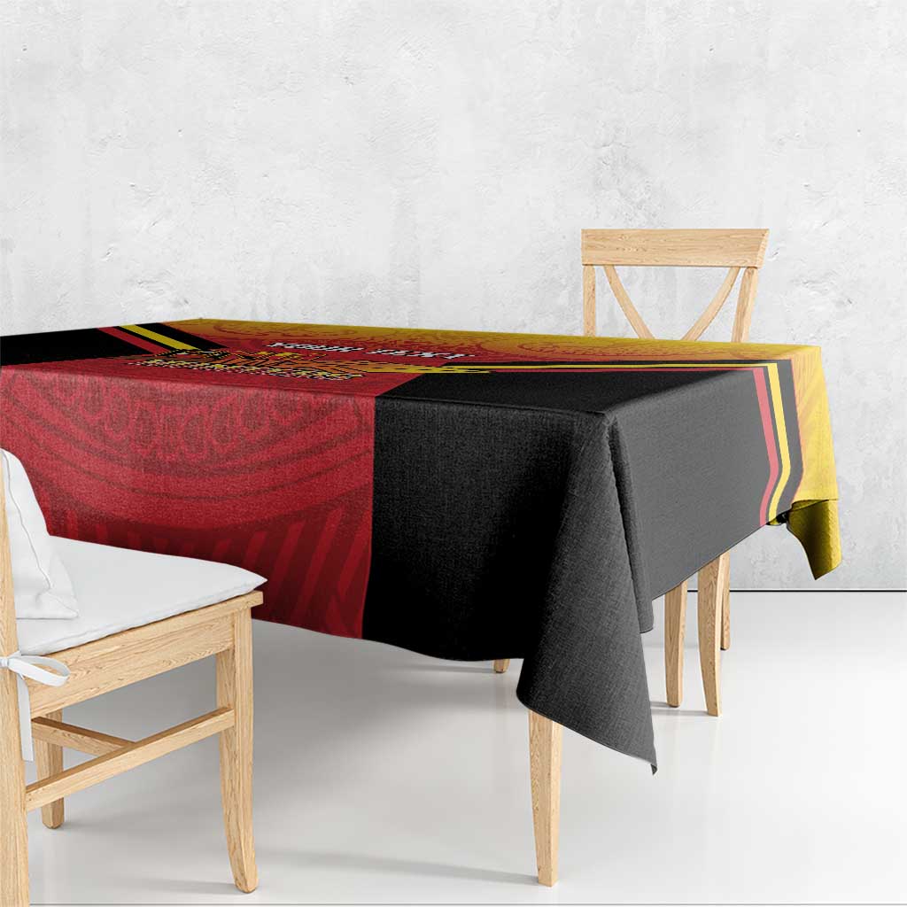 Papua New Guinea Rugby Custom Tablecloth Go PNG Hunters Polynesian Pattern LT14 - Polynesian Pride