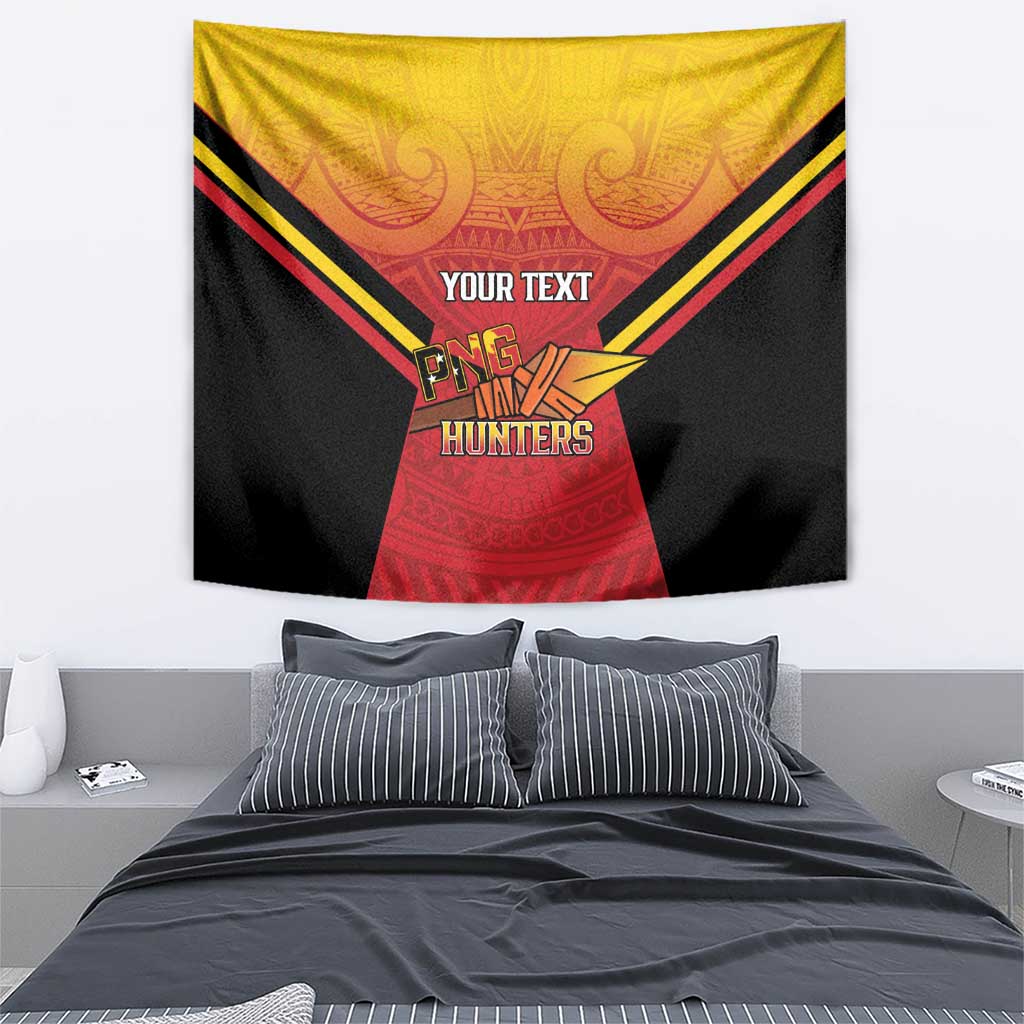 Papua New Guinea Rugby Custom Tapestry Go PNG Hunters Polynesian Pattern LT14 - Polynesian Pride