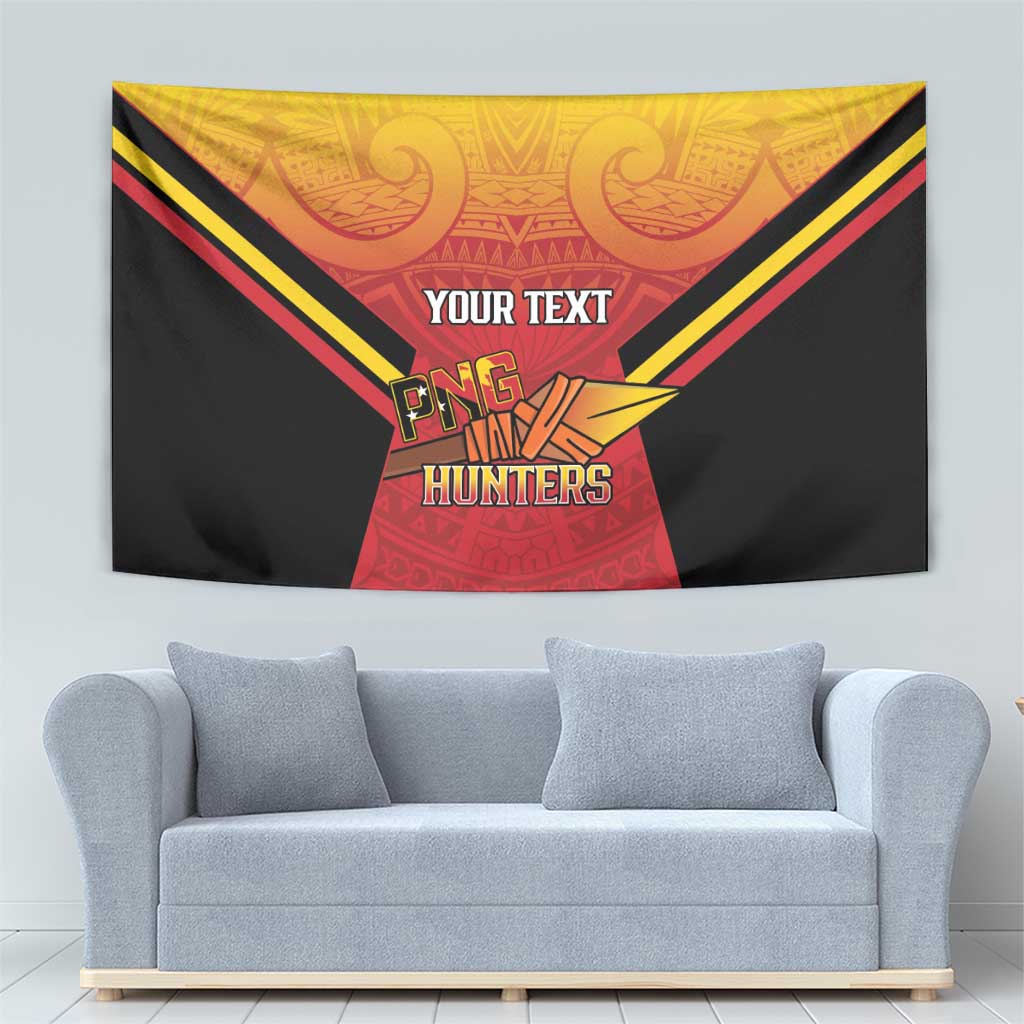 Papua New Guinea Rugby Custom Tapestry Go PNG Hunters Polynesian Pattern LT14 - Polynesian Pride