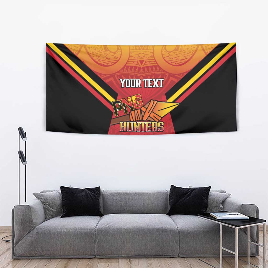 Papua New Guinea Rugby Custom Tapestry Go PNG Hunters Polynesian Pattern LT14 - Polynesian Pride