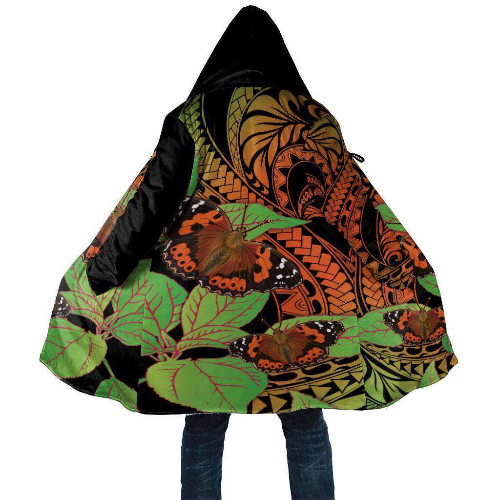 Kamehameha Butterfly Hawaii Cloak Hawaiian Pulelehua Mamaki Orange Green Color LT14 Unisex Multicolor - Polynesian Pride
