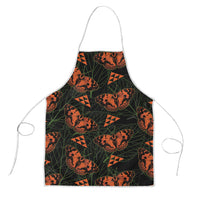 Kamehameha Butterfly Mamaki Hawaii Apron Pulelehua Hawaiian Kakau Seamless Style LT14 Black - Polynesian Pride