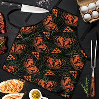 Kamehameha Butterfly Mamaki Hawaii Apron Pulelehua Hawaiian Kakau Seamless Style LT14 Black - Polynesian Pride