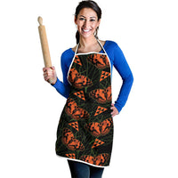 Kamehameha Butterfly Mamaki Hawaii Apron Pulelehua Hawaiian Kakau Seamless Style LT14 - Polynesian Pride