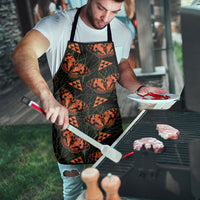 Kamehameha Butterfly Mamaki Hawaii Apron Pulelehua Hawaiian Kakau Seamless Style LT14 - Polynesian Pride