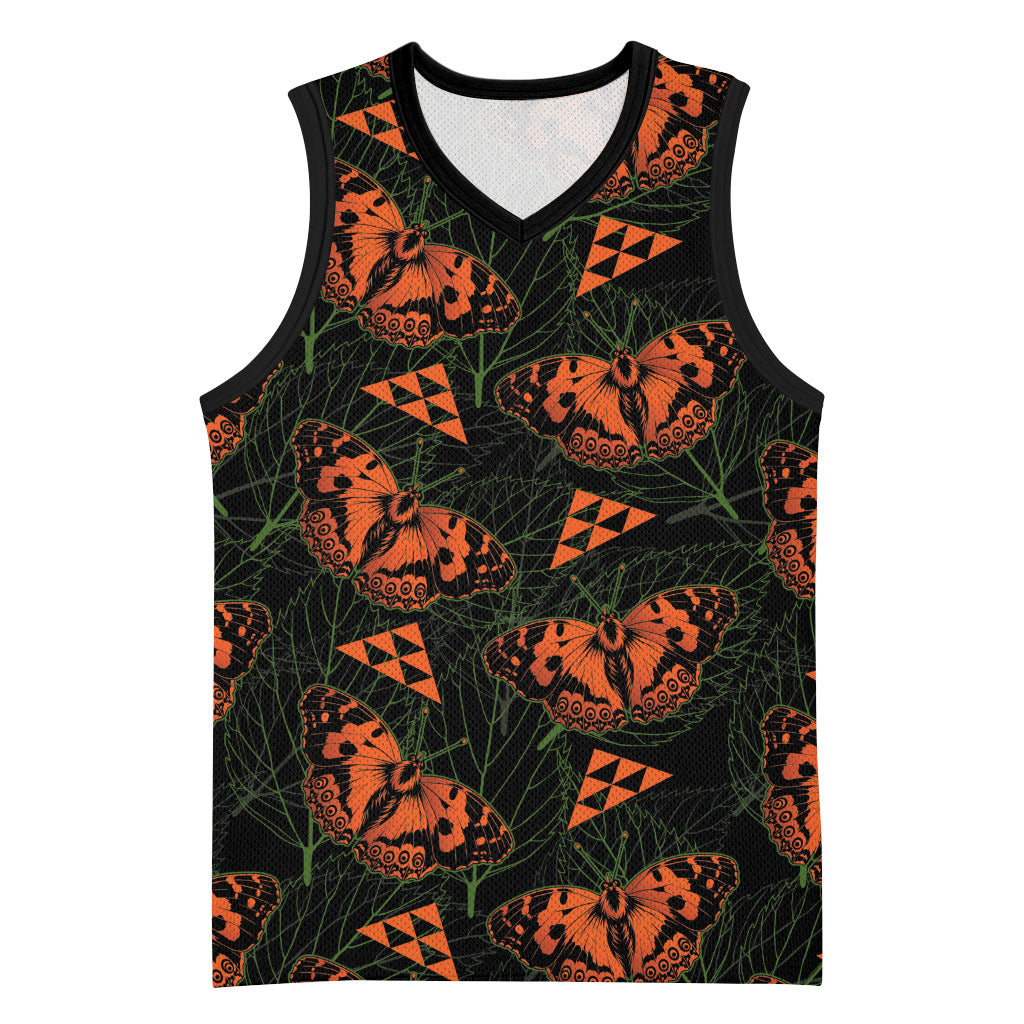 Kamehameha Butterfly Mamaki Hawaii Basketball Jersey Pulelehua Hawaiian Kakau Seamless Style