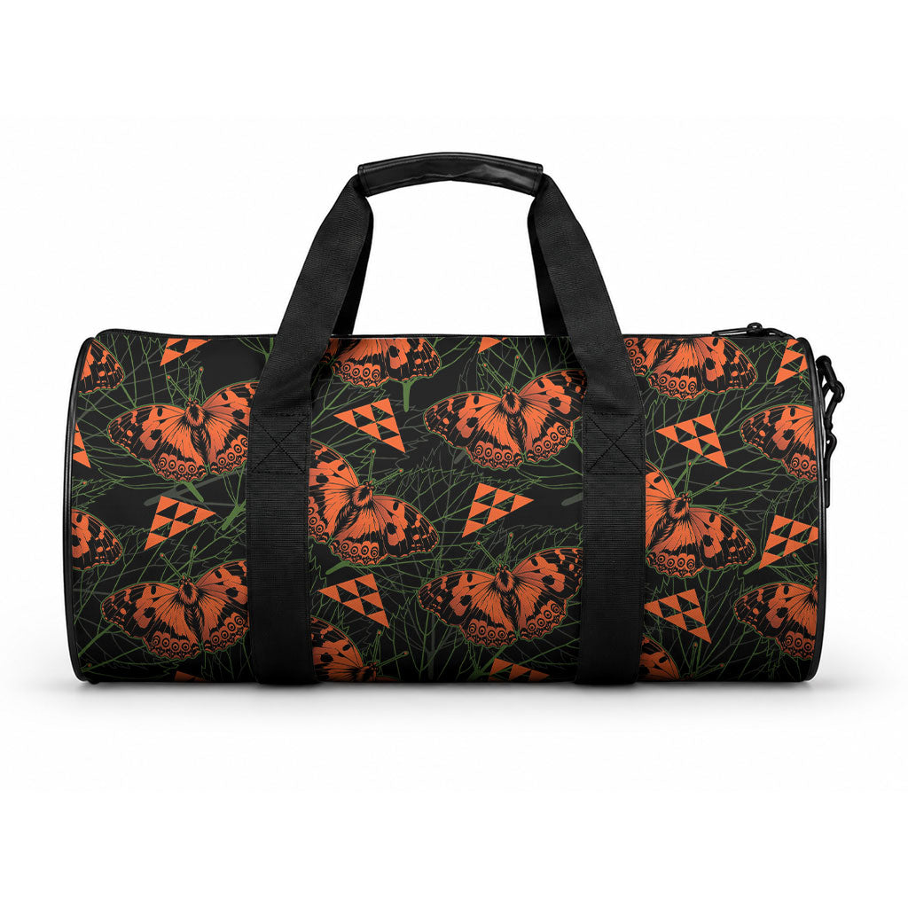 Kamehameha Butterfly Mamaki Hawaii Duffle Bag Pulelehua Hawaiian Kakau Seamless Style