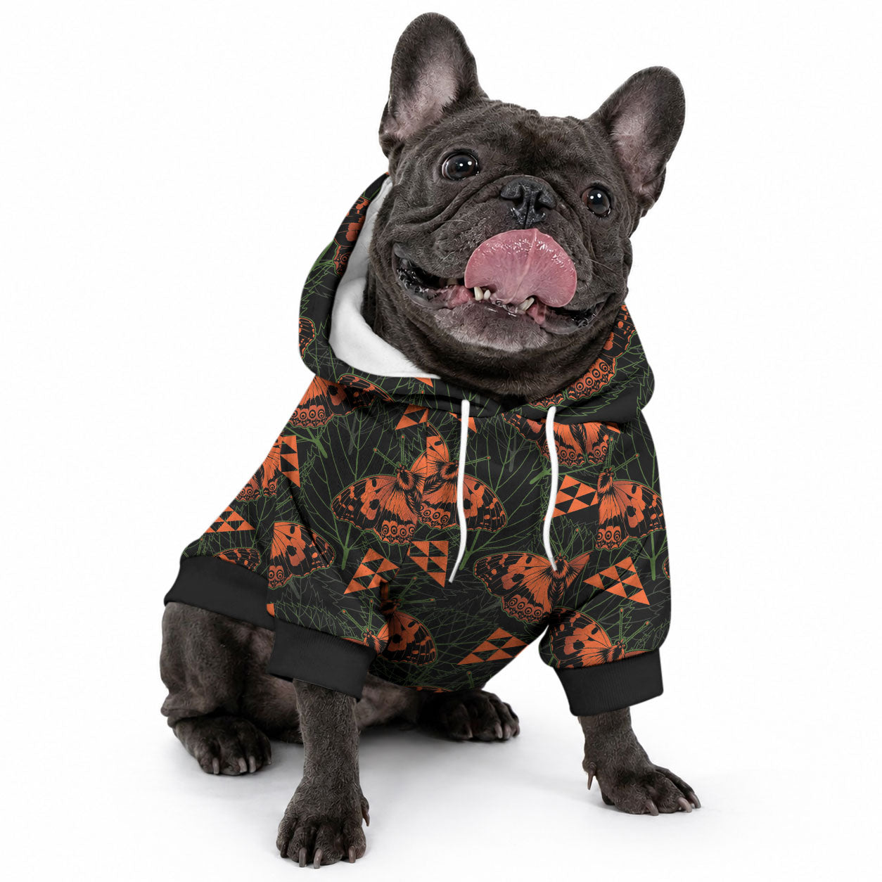 Kamehameha Butterfly Mamaki Hawaii Pet Hoodie Pulelehua Hawaiian Kakau Seamless Style LT14 - Polynesian Pride