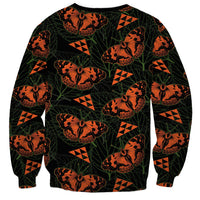 Kamehameha Butterfly Mamaki Hawaii Sweatshirt Pulelehua Hawaiian Kakau Seamless Style LT14 - Polynesian Pride