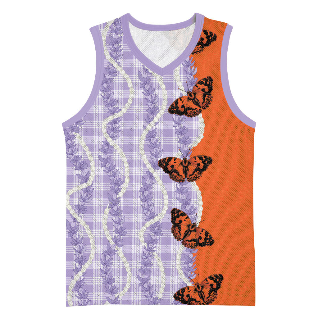 Kamehameha Butterfly Palaka Hawaii Basketball Jersey Pulelehua Honohono Pikake Lei